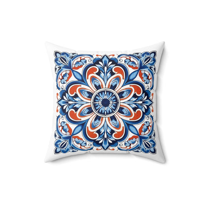 Authentic Tile Pattern Pillow - Bring Portugal's Charm to Your Home