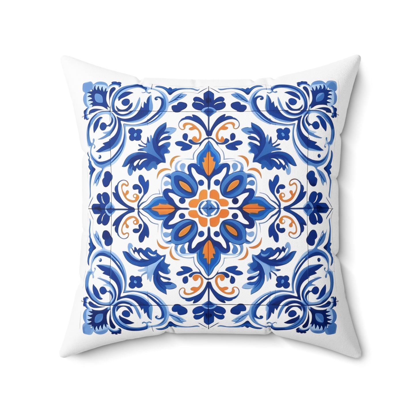 Authentic Portuguese Tile Pattern Pillow - Infuse Your Home with Elegance