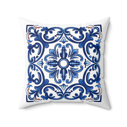 Classic Portuguese Tile Pattern Pillow - Infuse Elegance into Your Home