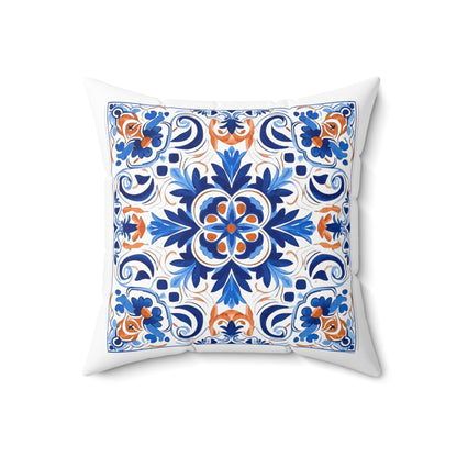 Authentic Tile Pattern Pillow - Portuguese Charm for Your Home