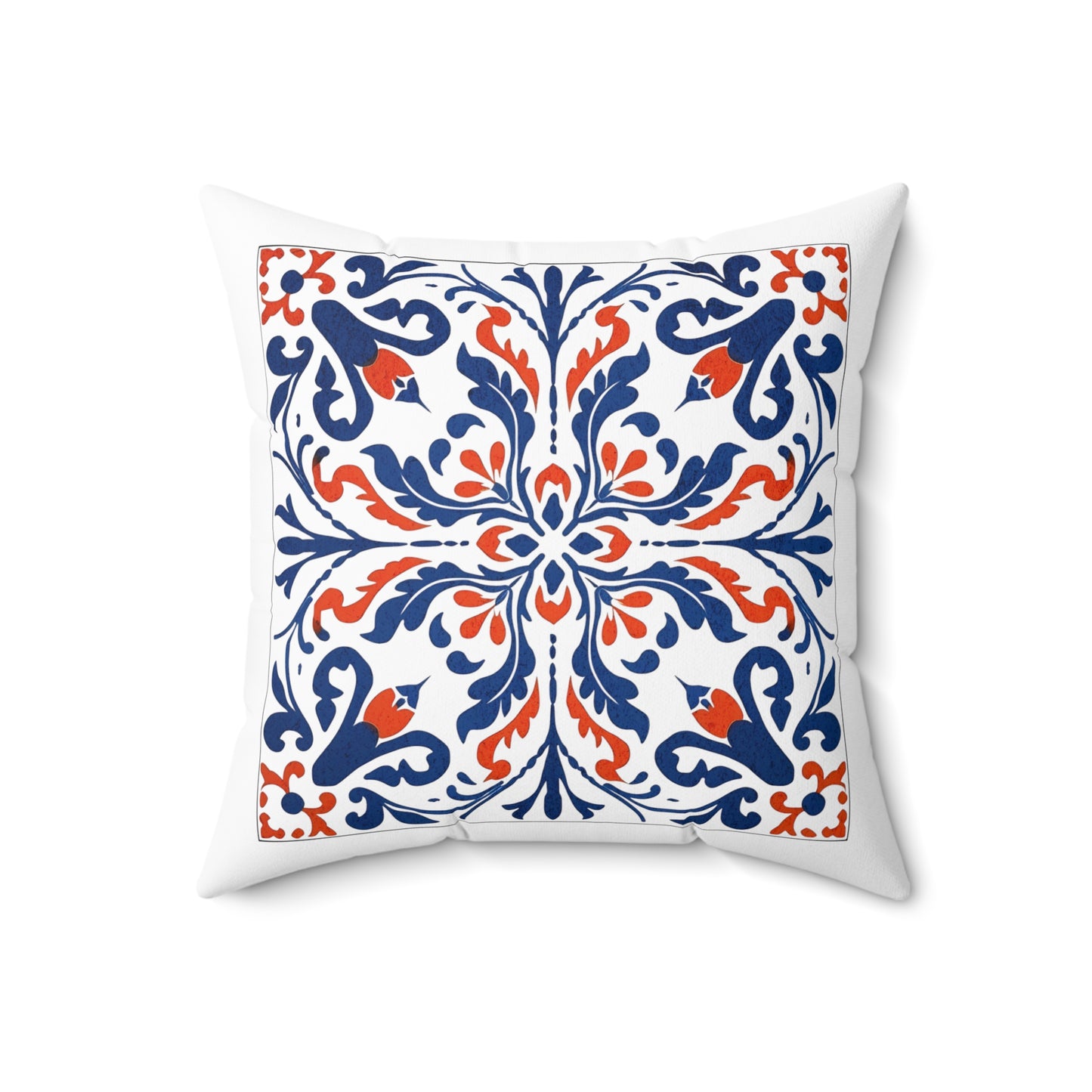 Classic Portuguese Tile Pattern Pillow - Infuse Elegance into Your Home