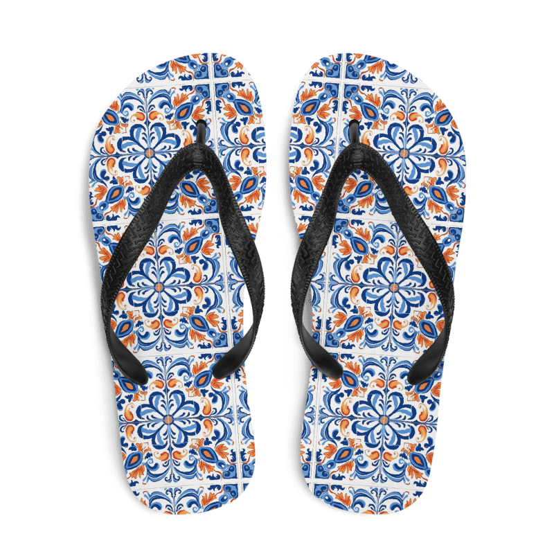 Portuguese Tiles Design - Flip-Flops