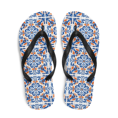 Portuguese Tiles Design - Flip-Flops