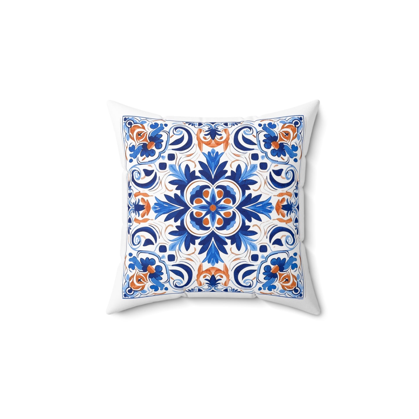 Authentic Tile Pattern Pillow - Portuguese Charm for Your Home