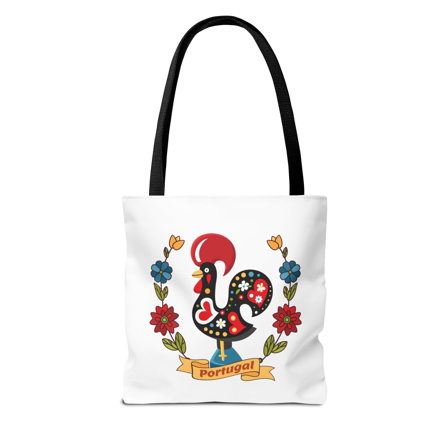 Stylish Tote Bag with Portuguese Tiles Design and Galo de Barcelos - Retro, Minimalist and Contemporary