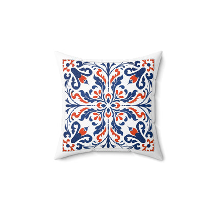 Classic Portuguese Tile Pattern Pillow - Infuse Elegance into Your Home