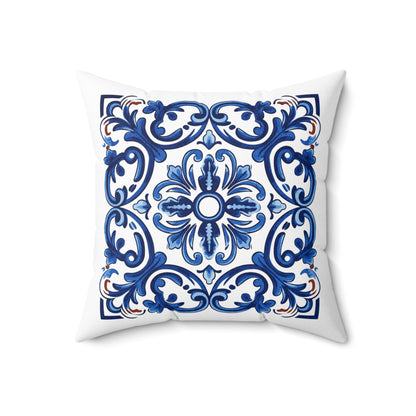 Classic Portuguese Tile Pattern Pillow - Infuse Elegance into Your Home