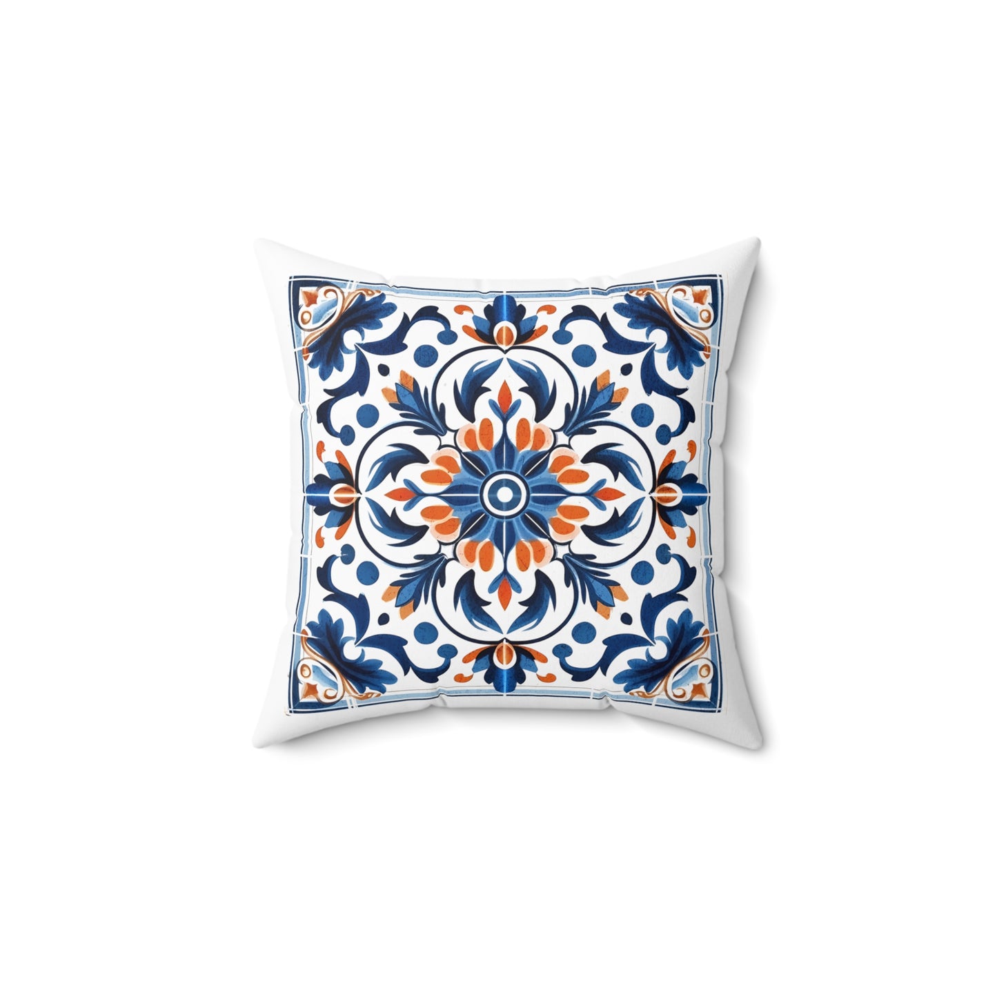 Traditional Portuguese Tile Decorative Pillow - Infuse Your Home with Portuguese Charm