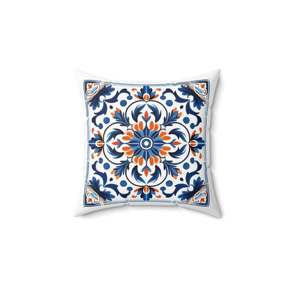 Traditional Portuguese Tile Decorative Pillow - Infuse Your Home with Portuguese Charm