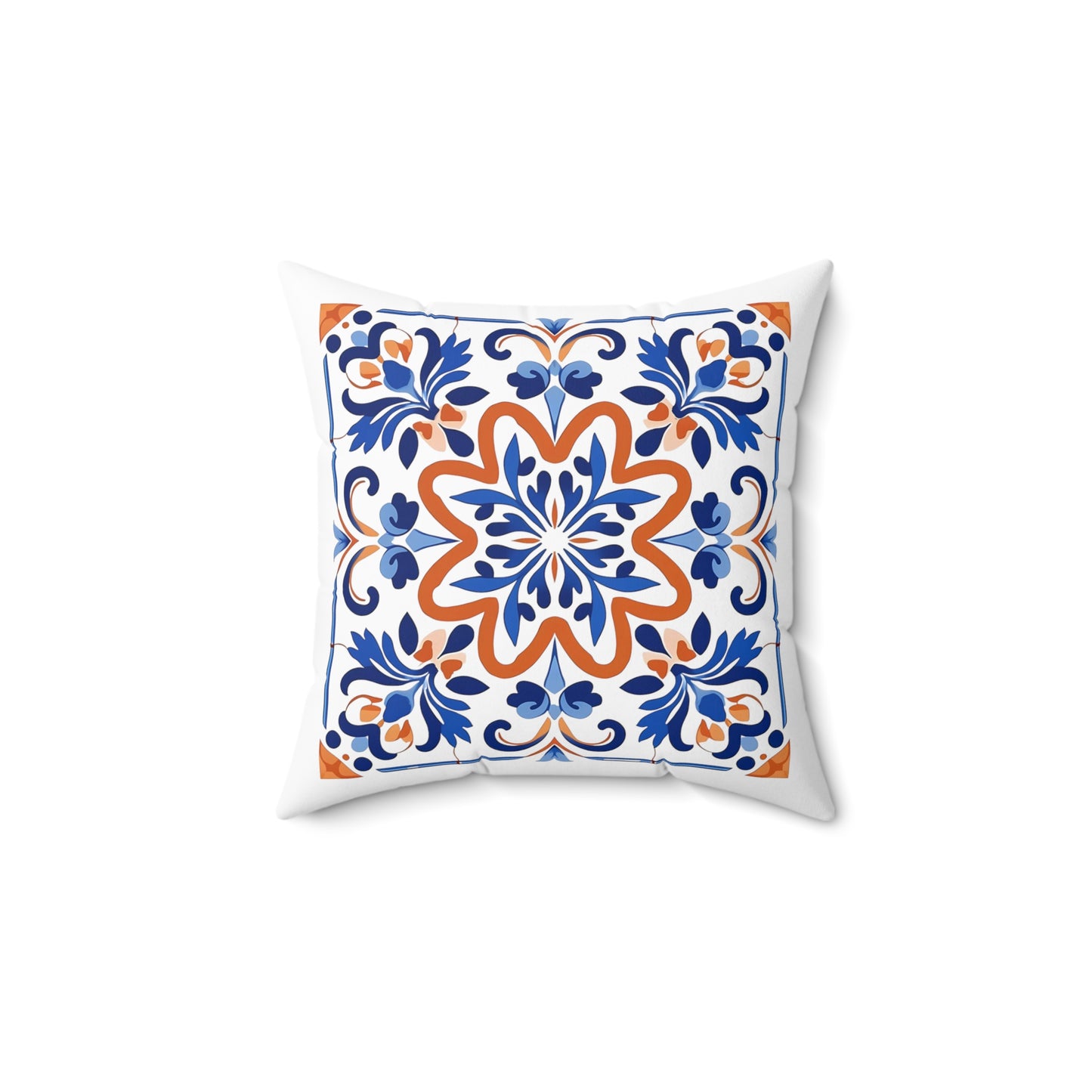 Authentic Tile Pattern Pillow - Bring Portugal's Charm to Your Home