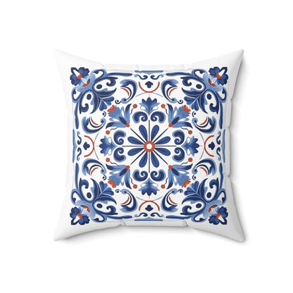 Elegant Tile Pattern Pillow - Portuguese Heritage for Your Home