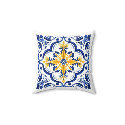 Portuguese Tile Pattern Accent Pillow - Bring the Essence of Portugal Home