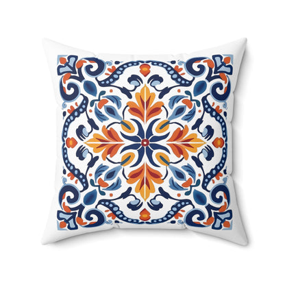 Elegant Tile Design Pillow - Portuguese Artistry for Your Home