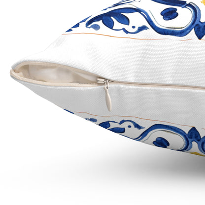 Portuguese Tile Pattern Accent Pillow - Bring the Essence of Portugal Home