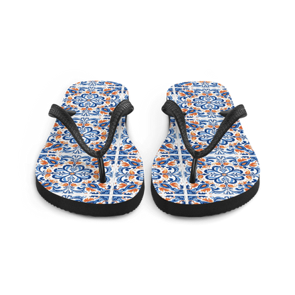 Portuguese Tiles Design - Flip-Flops