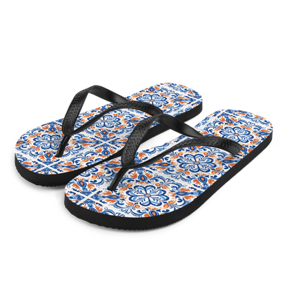 Portuguese Tiles Design - Flip-Flops