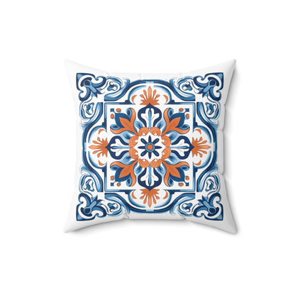 Classic Portuguese Tile Pattern Pillow - Infuse Elegance into Your Home