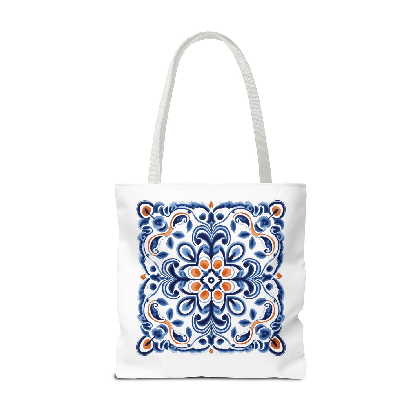 Trendy Tote Bag with Portuguese Tiles Design - Retro, Minimalist & Contemporary Style