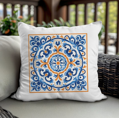 Traditional Portuguese Tile Inspired Pillow - Bring Portugal Home