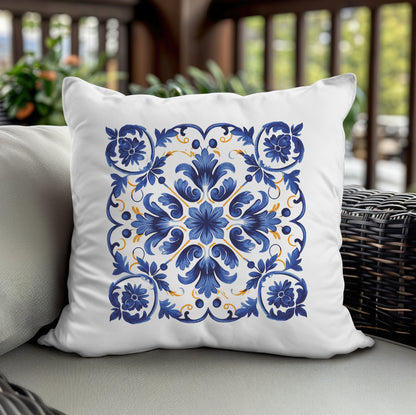 Portuguese Tile Inspired Decorative Pillow - Bring Portuguese Charm Home