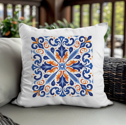 Timeless Tile Design Pillow - Embrace Portuguese Elegance