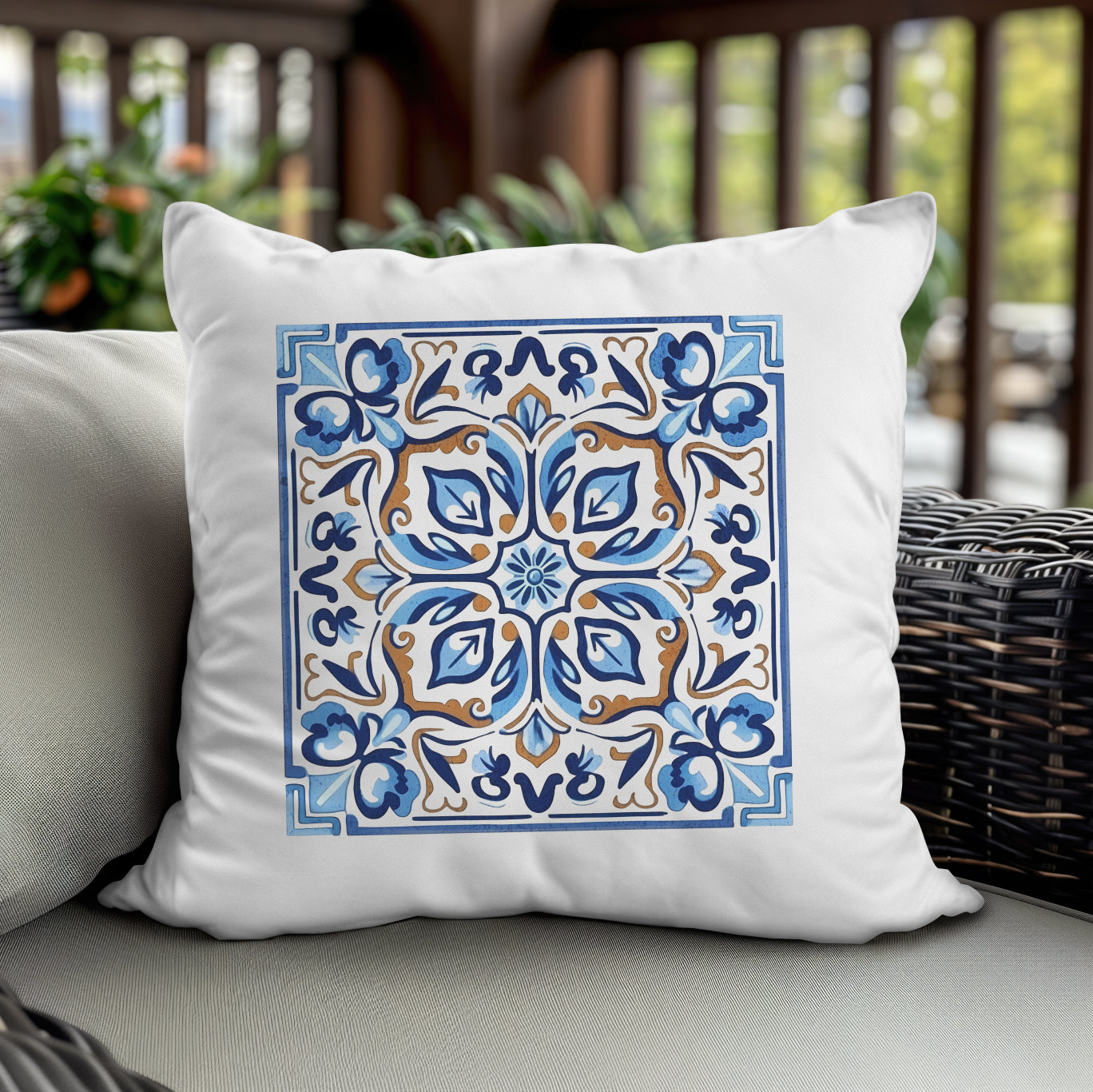 Traditional Portuguese Tile Inspired Pillow - Bring Portugal Home! //Almofada Inspirada nos Azulejos Portugueses-  Traga Portugal para Casa!