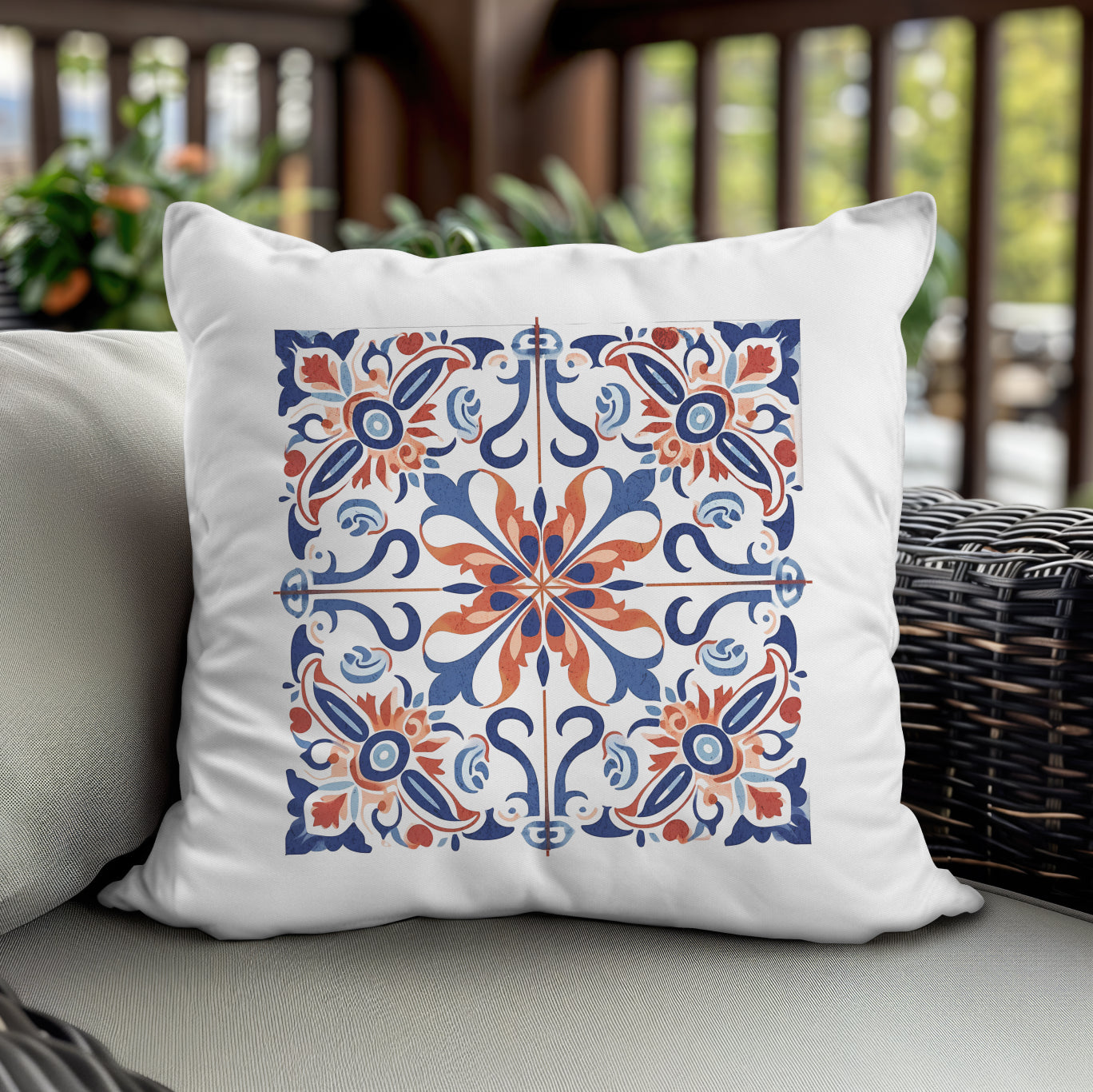 Portuguese Tile Design Pillow - Add a Touch of Portugal to Your Home