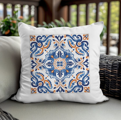 Elegant Portuguese Tile Design Pillow - Bring the Beauty of Portugal Home