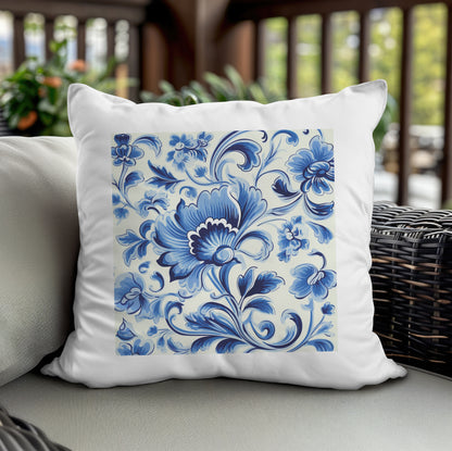 Portuguese Heritage Tile Pillow - Add Cultural Elegance to Your Home