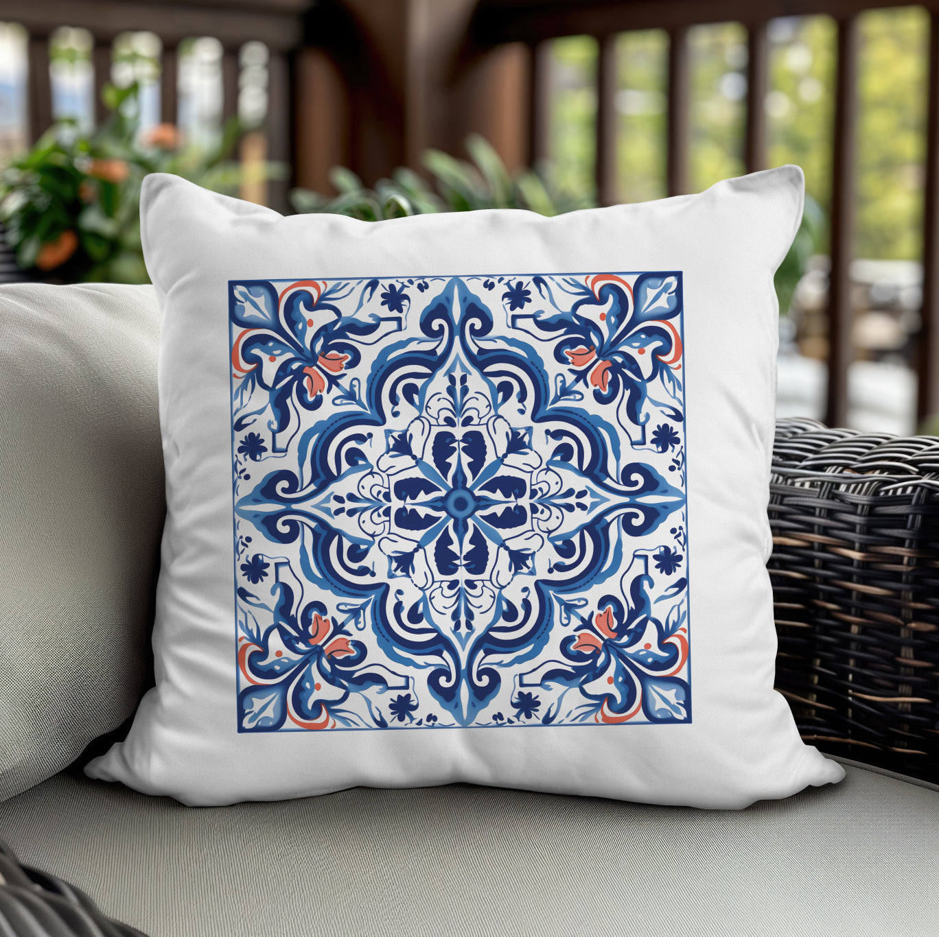 Timeless Tile Design Pillow - Embrace Portuguese Elegance