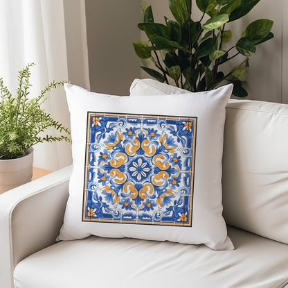 Timeless Tile Design Pillow - Embrace Portuguese Elegance