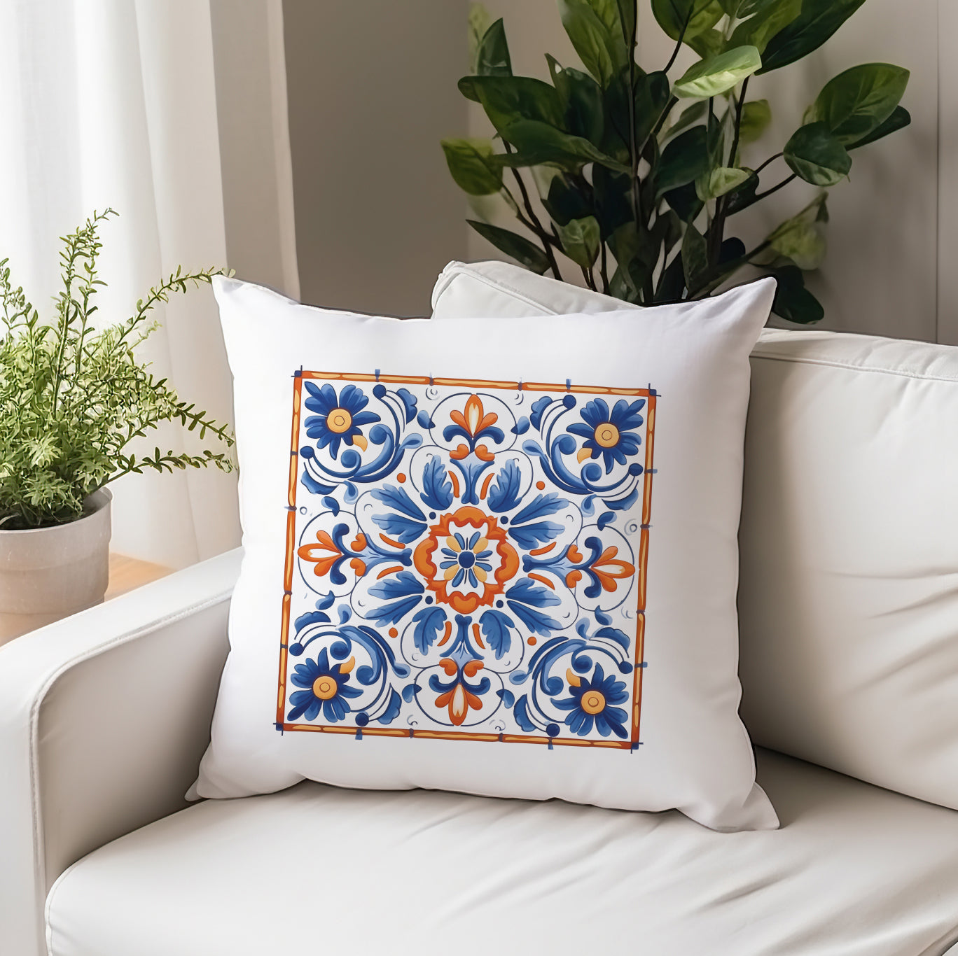 Timeless Tile Design Pillow - Embrace Portuguese Elegance