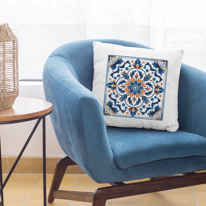 Traditional Portuguese Tile Decorative Pillow - Infuse Your Home with Portuguese Charm