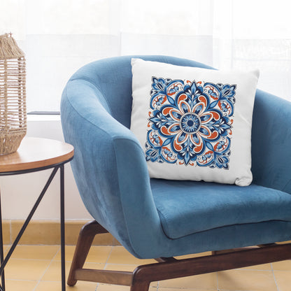 Authentic Tile Pattern Pillow - Bring Portugal's Charm to Your Home