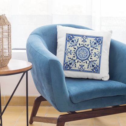 Portuguese Blue Tile Decorative Pillow - Embrace Portuguese Elegance