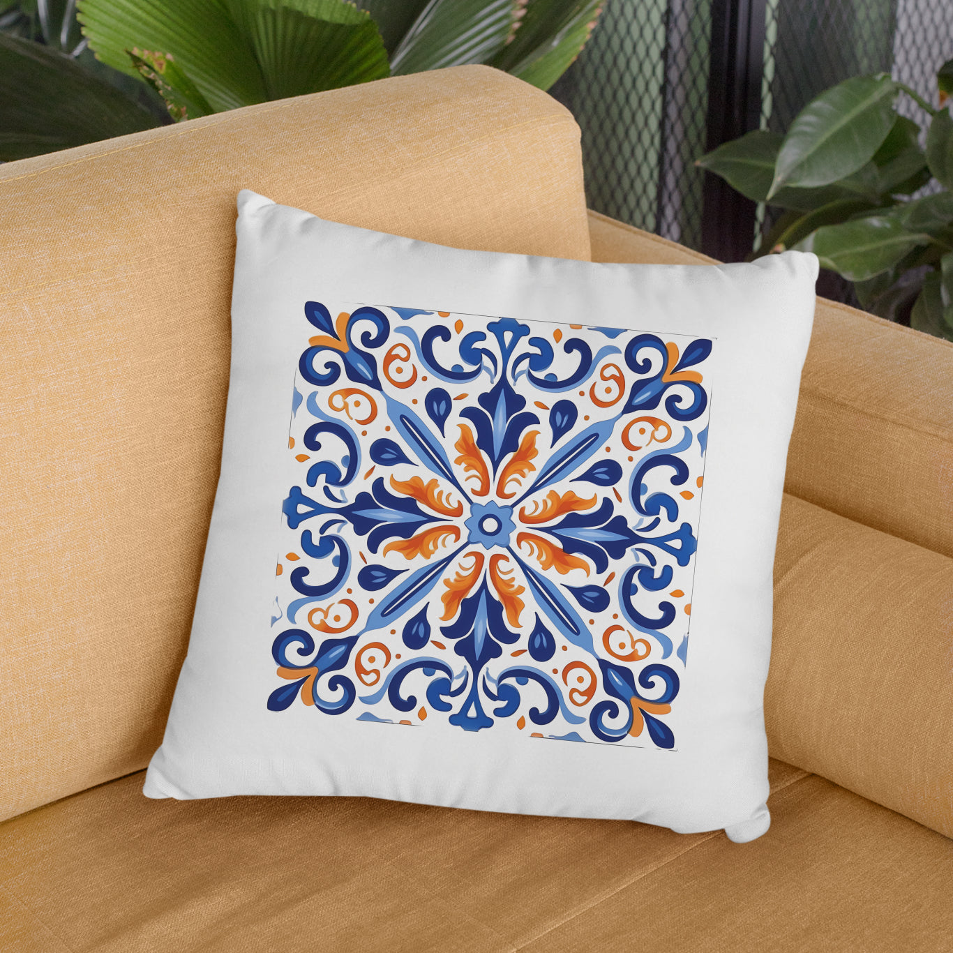 Timeless Tile Design Pillow - Embrace Portuguese Elegance