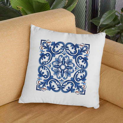 Classic Portuguese Tile Pattern Pillow - Infuse Elegance into Your Home