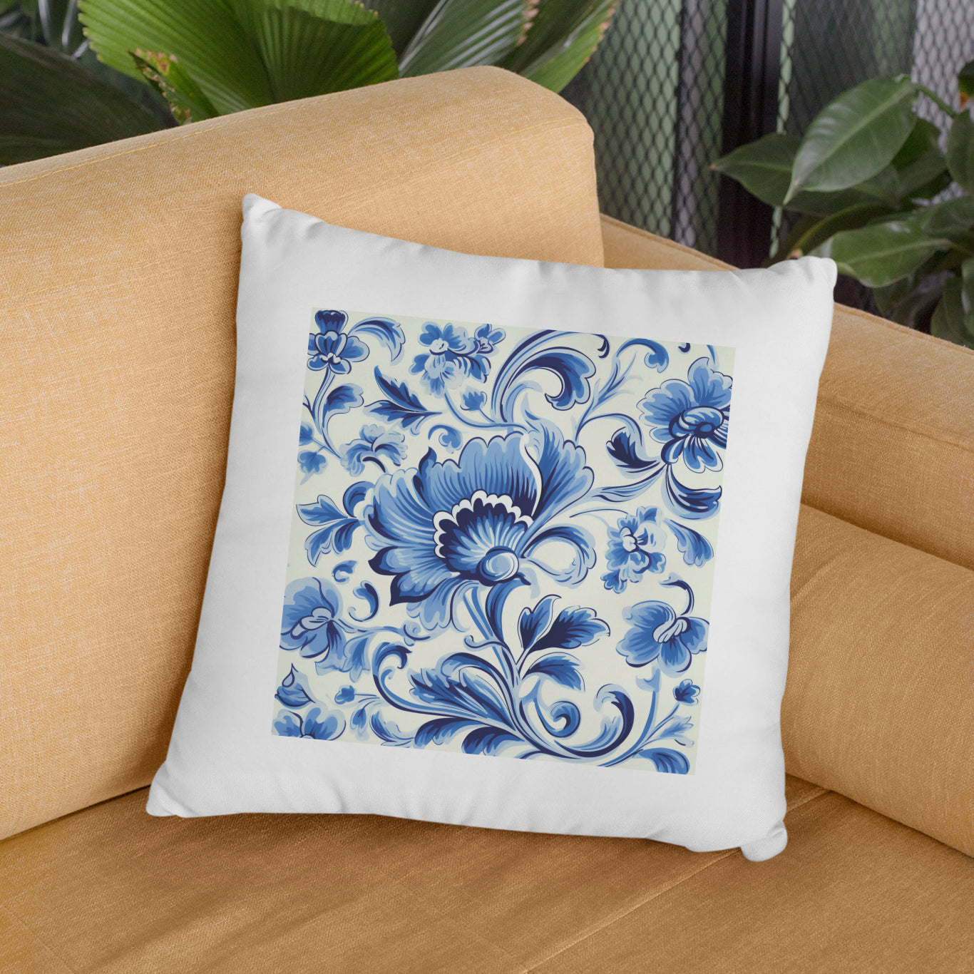 Portuguese Heritage Tile Pillow - Add Cultural Elegance to Your Home