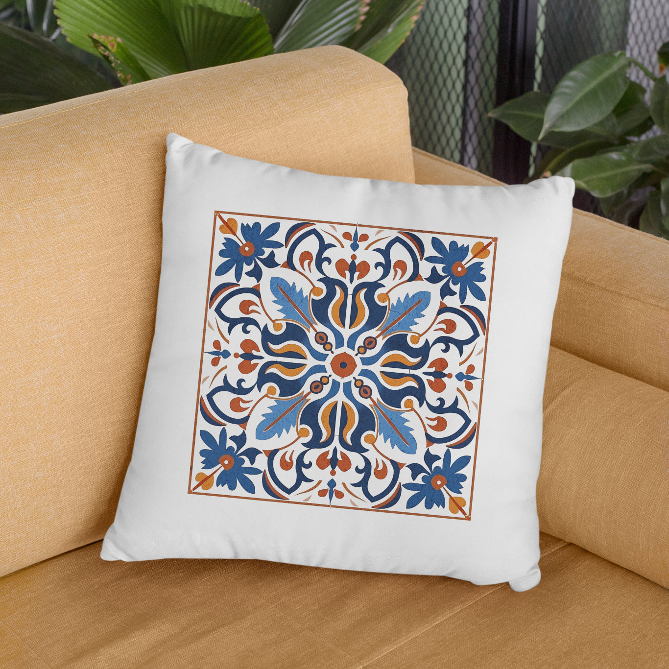 Traditional Portuguese Tile Inspired Pillow - Bring Portugal Home