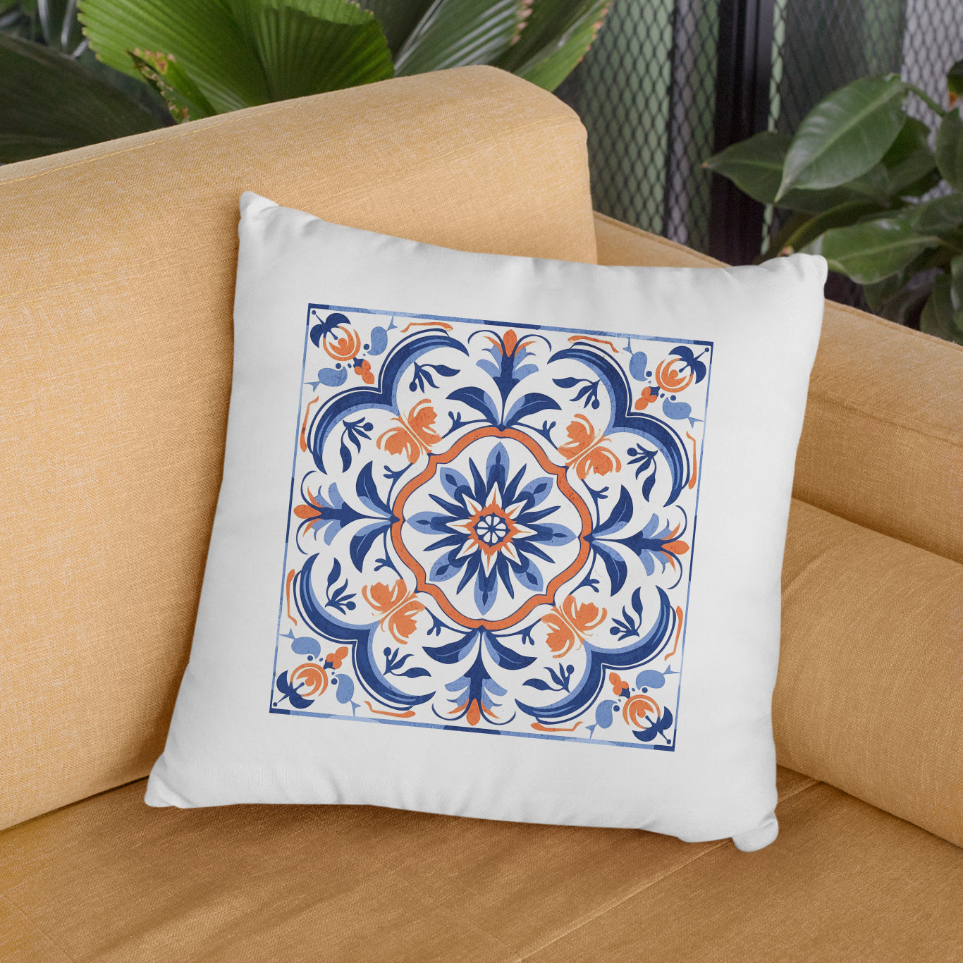 Traditional Portuguese Tile Inspired Pillow - Bring Portugal Home