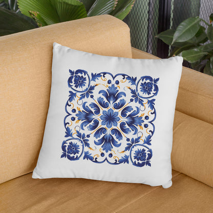 Portuguese Tile Inspired Decorative Pillow - Bring Portuguese Charm Home