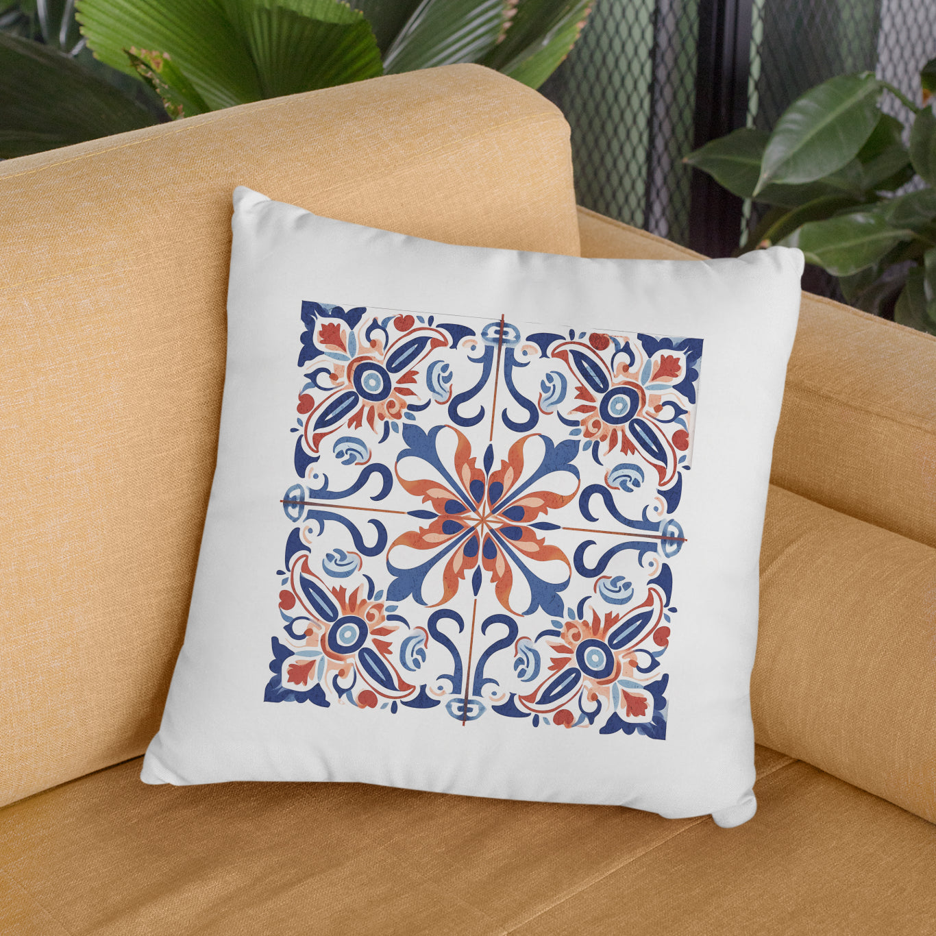 Portuguese Tile Design Pillow - Add a Touch of Portugal to Your Home