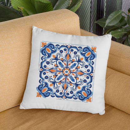 Authentic Tile Pattern Pillow - Bring Portugal's Charm to Your Home