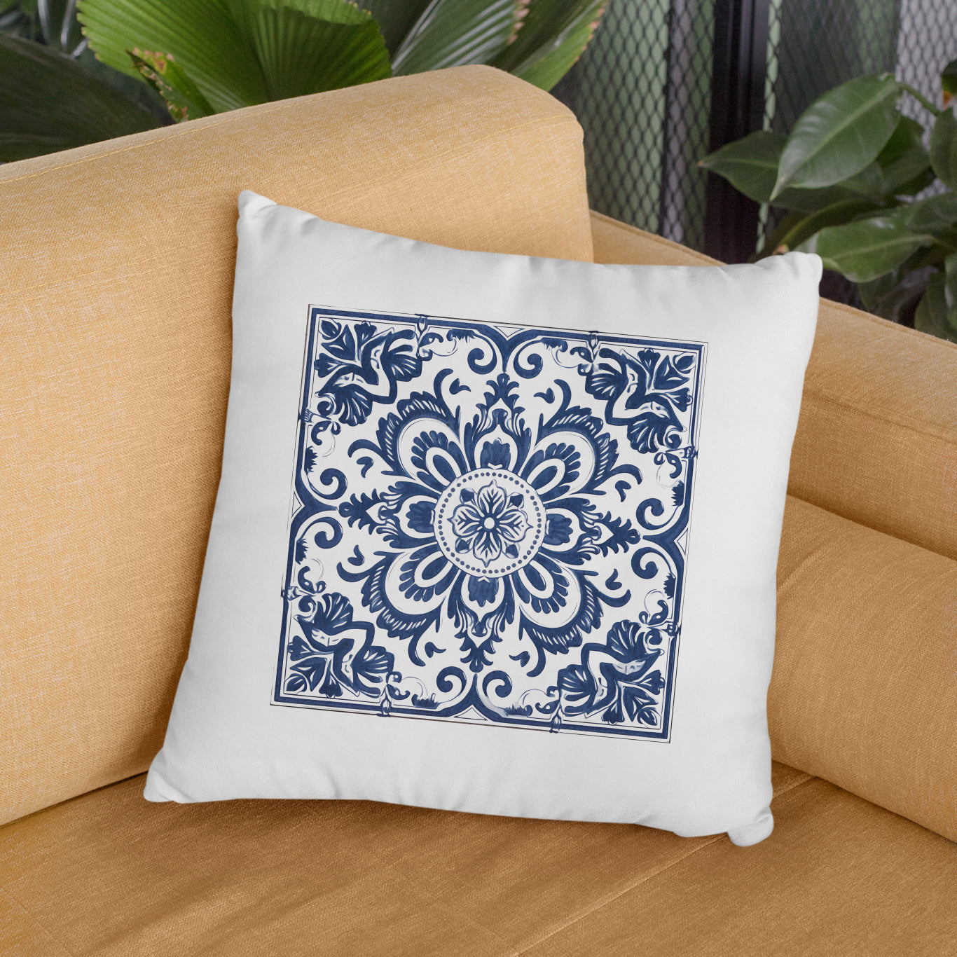 Traditional Portuguese Tile Inspired Pillow - Bring Portugal Home