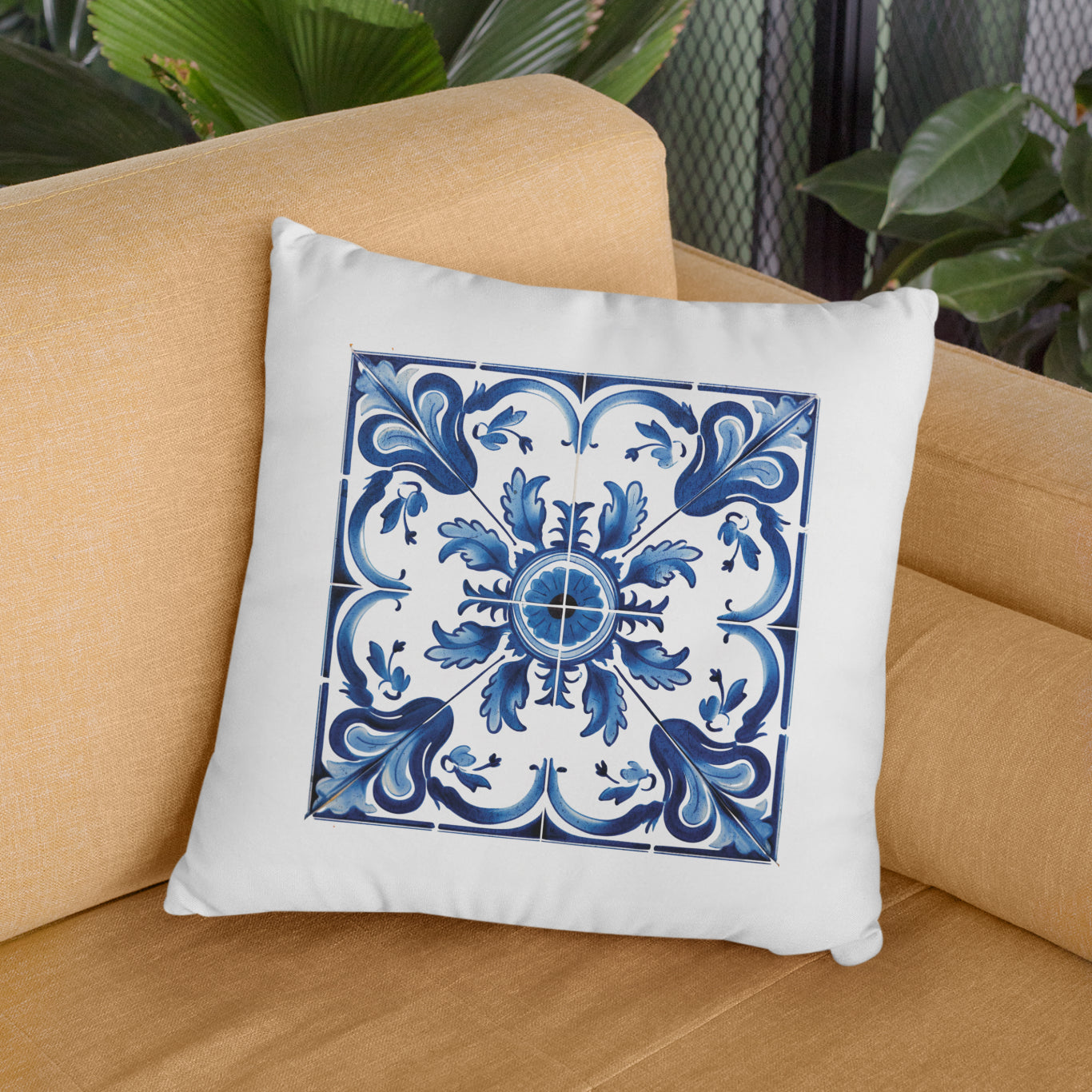 Portuguese Mosaic Tile Pillow - Add a Touch of Portugal to Your Home