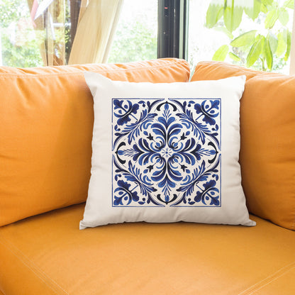 Portuguese Tile Pattern Throw Pillow - Infuse Your Home with Portuguese Culture