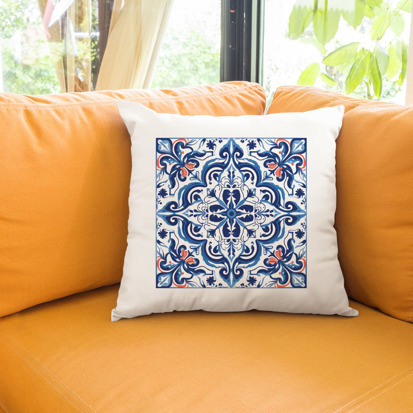 Timeless Tile Design Pillow - Embrace Portuguese Elegance