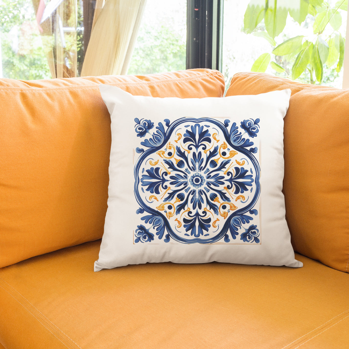 Timeless Traditional Portuguese Tile Design Pillow - Bring the Essence of Portugal Home