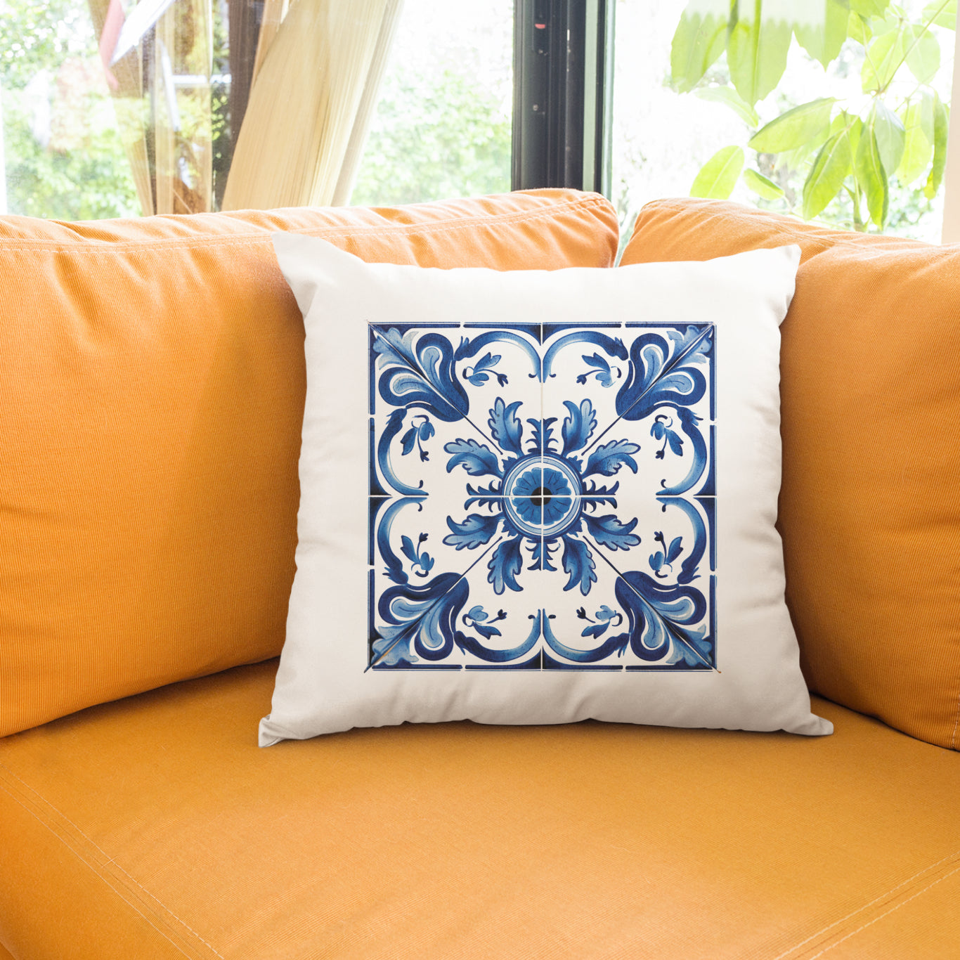 Portuguese Mosaic Tile Pillow - Add a Touch of Portugal to Your Home