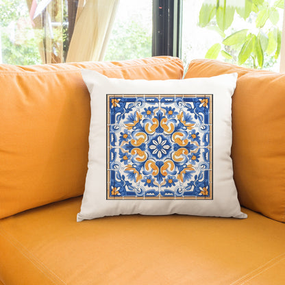 Timeless Tile Design Pillow - Embrace Portuguese Elegance